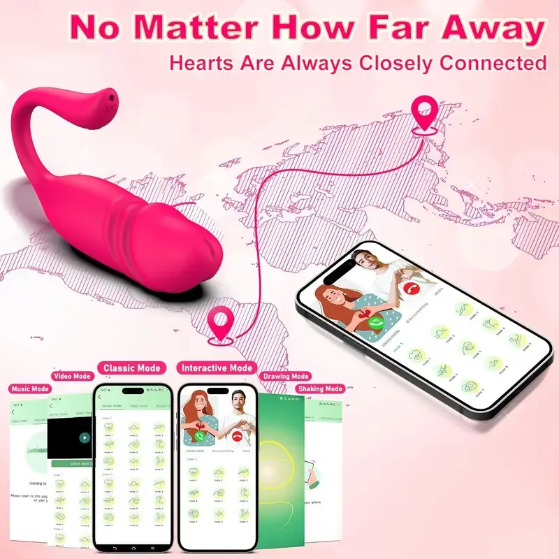 Stretchable Wireless Control APP Vibration Love Egg Vibrator, G Spot Vibrating Vaginal Stimulator Wearable Sex Toys for Adult Women