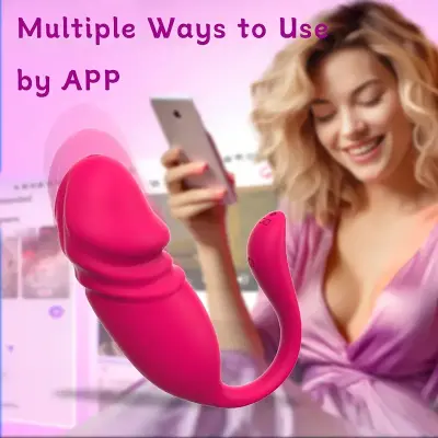 Stretchable Wireless Control APP Vibration Love Egg Vibrator, G Spot Vibrating Vaginal Stimulator Wearable Sex Toys for Adult Women