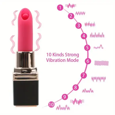 95mm Vibrators for Women - Sexy Lipstick, Clitoris Nipple Licks, Vaginal Anal Plug, Female Masturbator, Erotic Toys, Sex Products