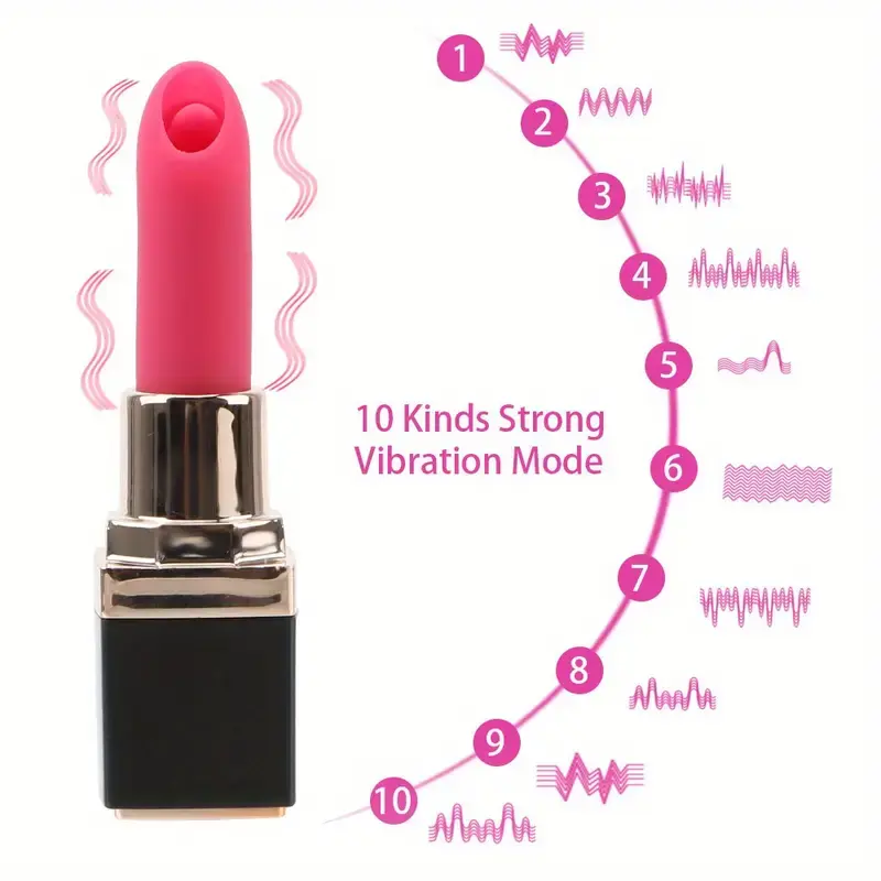 95mm Vibrators for Women - Sexy Lipstick, Clitoris Nipple Licks, Vaginal Anal Plug, Female Masturbator, Erotic Toys, Sex Products