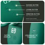 Telescopic Tongue Licker, G-Spot Nipple Stimulator, Vibrating Dildo Masturbation Device, 9 Modes, 650mAh Rechargeable Battery, Mute Strong Vibration, Battery Powered