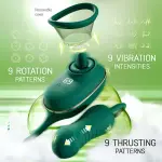 Telescopic Tongue Licker, G-Spot Nipple Stimulator, Vibrating Dildo Masturbation Device, 9 Modes, 650mAh Rechargeable Battery, Mute Strong Vibration, Battery Powered