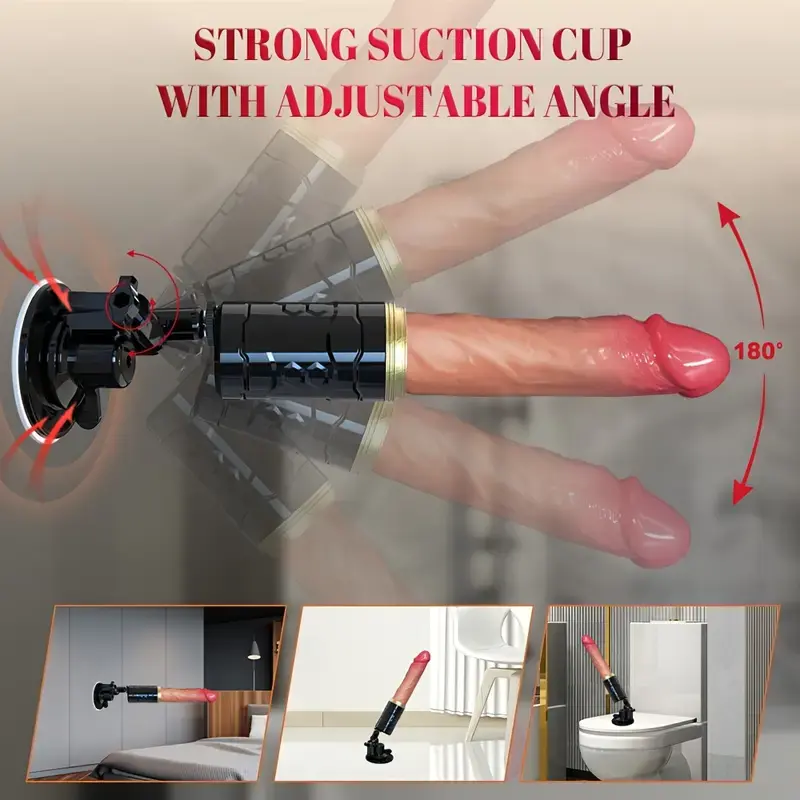 Realistic Thrusting Dildo Vibrator, Portable Simulation Vibrator with Dust Cover And Adjustable Suction Cup Base, G-spot And Anal Stimulation Vibrating Dildo