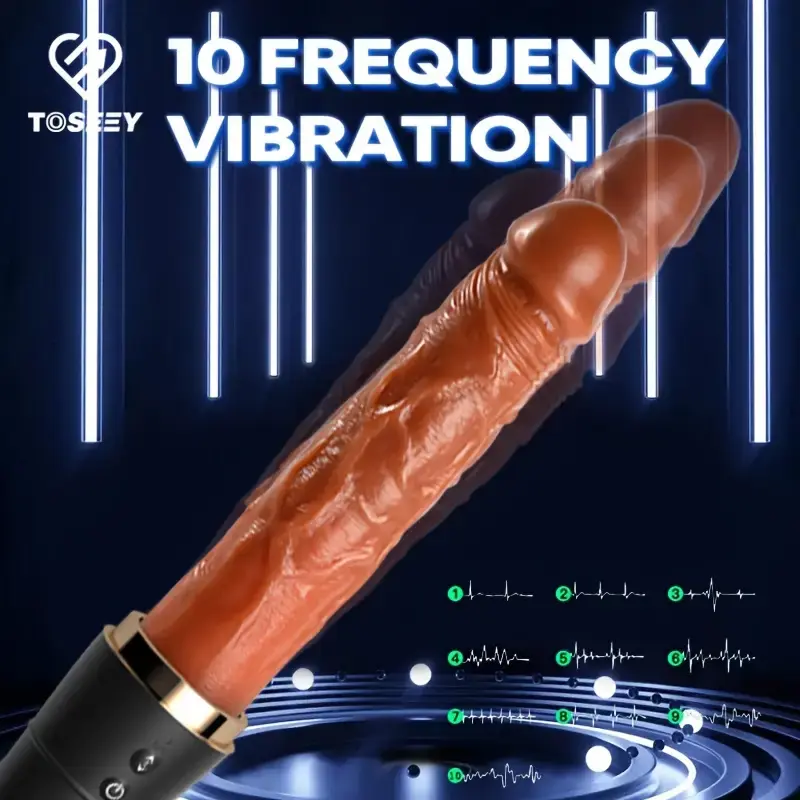 Thrusting Dildo Vibrator Sex Toys - Realistic Baseball Vibrating Dildo Heating Vibrators with 10 Thrusting & 10 Vibrating Modes for G Spot Anal Dildos