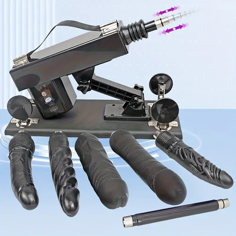 Sex machine Gun Automatic Masturbation Quiet Love Machines Vibrator for Women with 5 Black Dildos