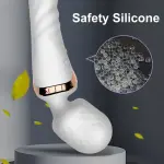 Sandfox Dual Motor Magic Wand Vibrator, 10 Modes G-Spot Massager, Rechargeable Lithium Battery, Clitoris Stimulator Dildo for Women, Anal Plug Toys for Adult