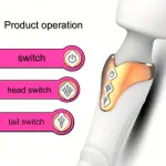 Powerful Dildos Vibrator Dual motor silicone Wand G-Spot Massager 10 modes Sex Toy for Couple Clitoris Stimulator for Adult