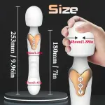 Powerful Dildos Vibrator Dual motor silicone Wand G-Spot Massager 10 modes Sex Toy for Couple Clitoris Stimulator for Adult