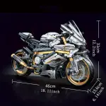 2000+pcs Platinum Motorcycle Building Blocks Model - Easy Assembly, Durable ABS Plastic, Mixed Colors, Perfect Gift for Birthdays, Christmas, Halloween, Thanksgiving