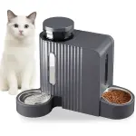 Automatic Gravity Cat Food Feeder And Water Dispenser Stainless Steel Two-in-One Set Large Capacity Dispenser for Pets Dogs, Puppies, Kittens